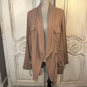 Torrid Cotton Blend Lightweight Spring Jacket Lagan Safari Beach Size 3